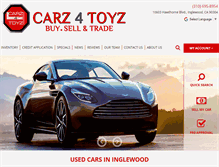 Tablet Screenshot of carz4toyz.com